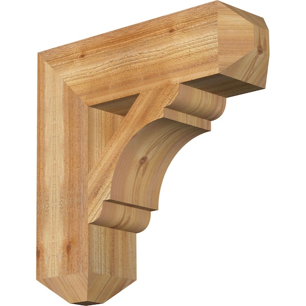Ekena Millwork Olympic Craftsman Rough Sawn Bracket, Western Red Cedar, 6"W x 22"D x 22"H BKT06X22X22OLY04RWR - main